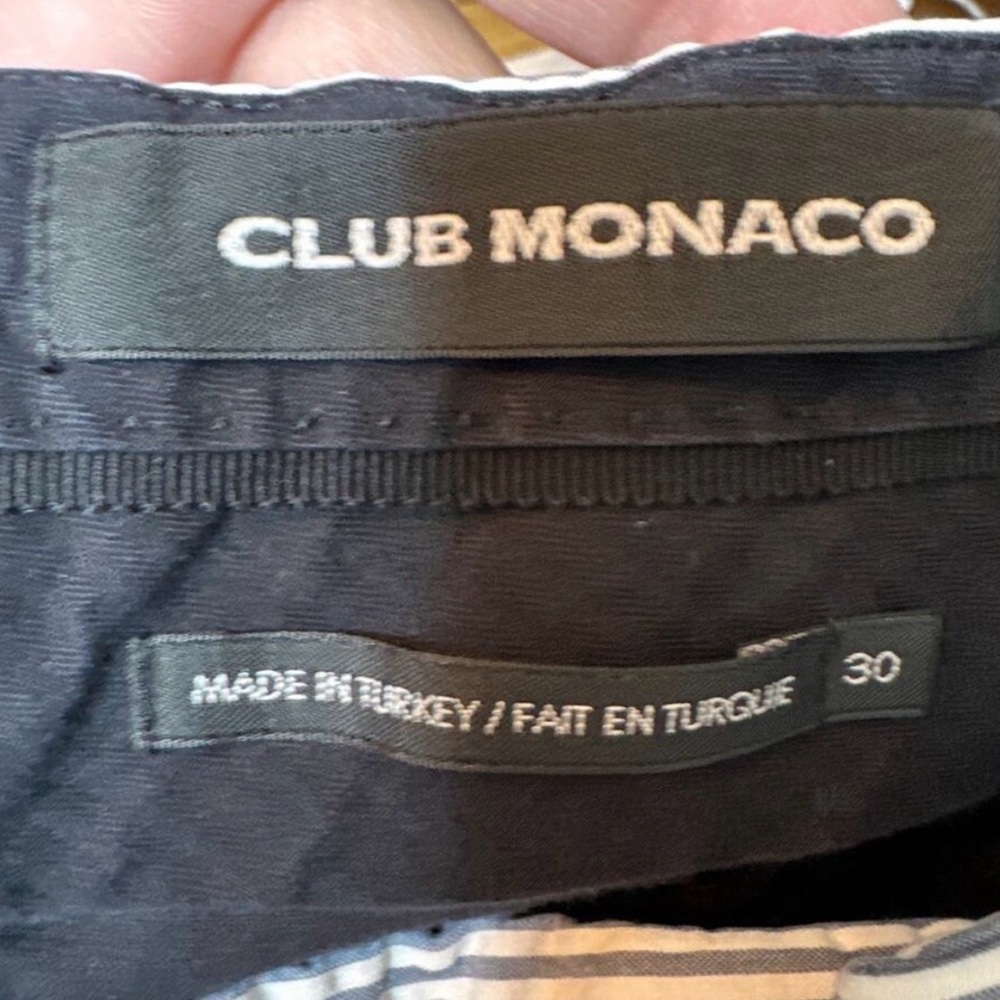 Club Monaco Straight Leg Pant Gray/white seersucker Striped Cotton Size 30 - Picture 4 of 5